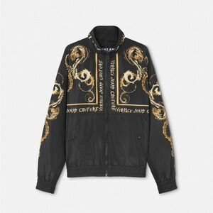 Versace Jeans Collection Black & Gold Baroque Lightweight Jacket